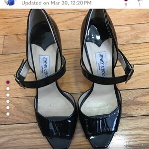 Jimmy Choo Black Patent Leather Women's Shoes sz 9
